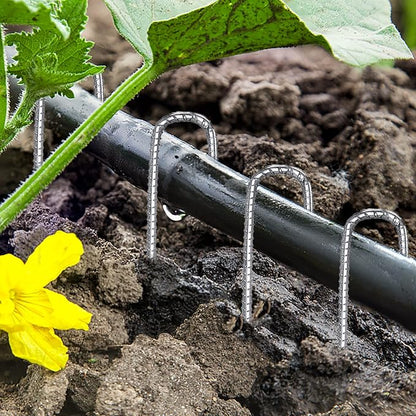 Ground Stakes 12 Inch, Yard Camping Stakes J Shaped 20 Pack Rebar Heavy Duty for Garden Dog Fence Inflatable Camping Chicken Coop Accessories