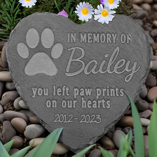 Pet Memorial Gifts, Personalized Pet Memorial Stone, Pet Remembrance Gift, in Memory of Dog Cat, Loss of Pet Sympathy Gift, Dog Memorial Gifts for Loss of Dog, Pet Loss Gift - 6*6 Inches Stone