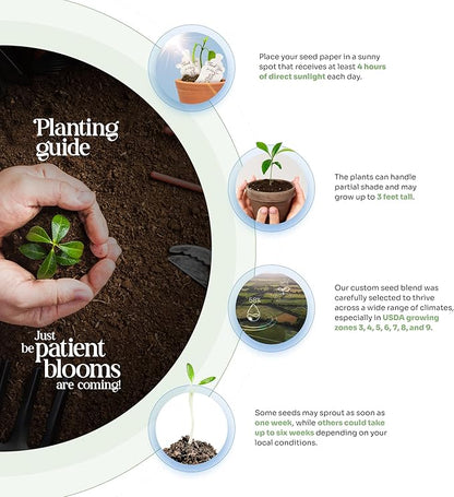 Baby Bottle Shaped Seed Paper – 15 Green Baby Shower Favors for Guests with Wildflower Seeds, Writable & Plantable, Gender Reveal, Birthday Gifts for Guest