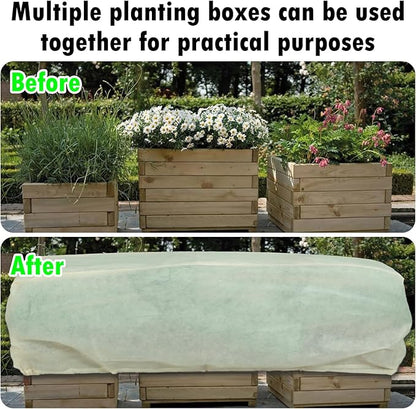 Rectangular Plant Protection Blanket, Winter Outdoor Garden Frost Protection, 2 Pieces, 78.7 x 39.3 x 17.7 Inches