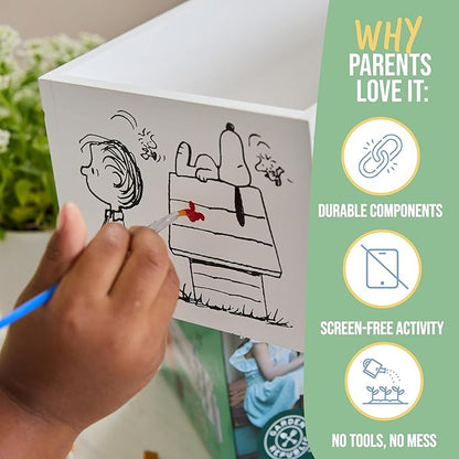 Garden Republic Jr Peanuts Paint & Plant Flower Growing Kit for Kids -Birthday Crafts Gifts for Girls & Boys, Fun Children Gardening Kits