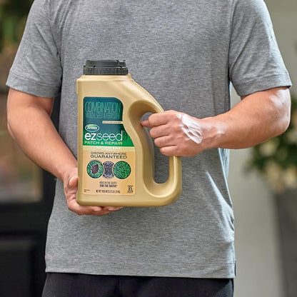 Scotts EZ Seed Patch & Repair Southern Gold Blend for Tall Fescue Lawns, Mulch, Grass Seed and Fertilizer for Bare Spots and Repair, Bred for The South, 3.75 lbs.