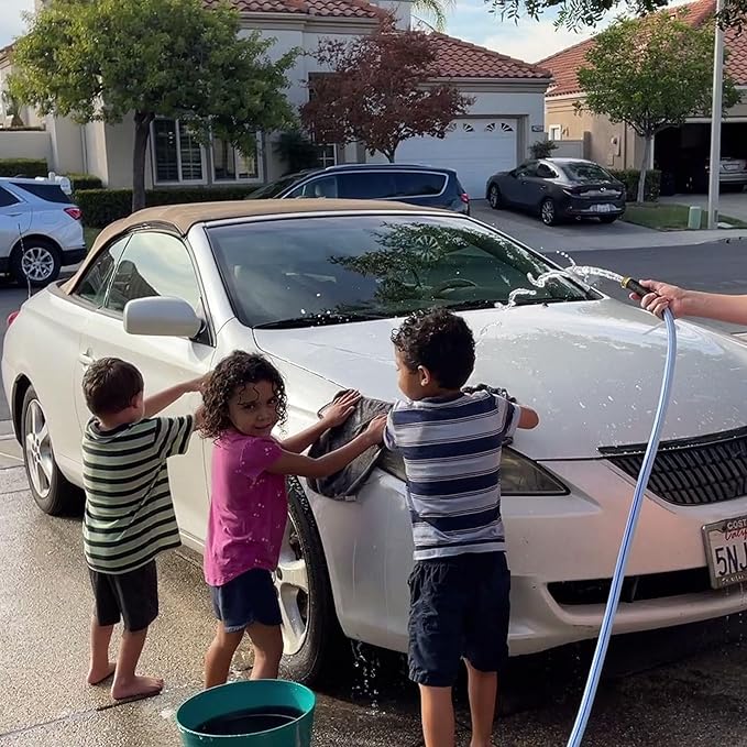 Atlantic Female to Female Heavy Duty Garden Hose 8 ft x 5/8 Inch Black, Short Connection Leader Hose (8 Feet)