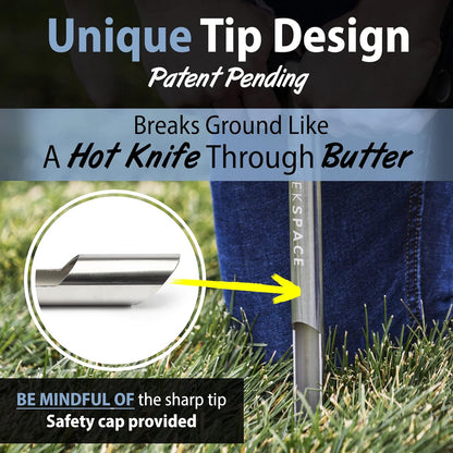 Soil Probe with Small Soil Sampler Bags. 20" Soil Sample Probe Rod. Patent Pending Ground Probe Design for Tidy Strata in Soil Test Sampling.