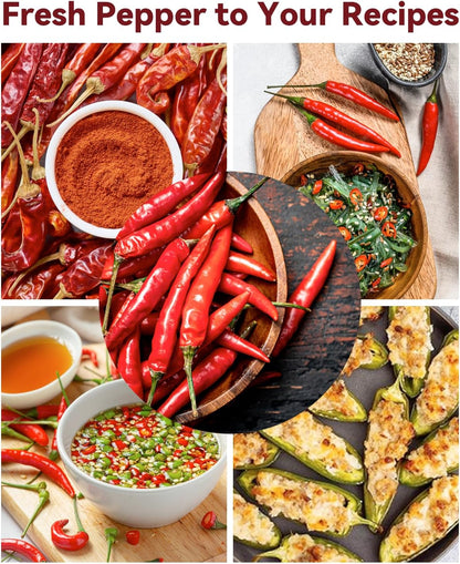 Hot Pepper Seed Pod Kit for Aerogarden, 16 Pods, Ahopegarden Hydroponics Growing System Indoor Garden Includes Jalapeno Peppers and Cayenne Chili Peppers, 500+ Seeds