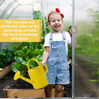 Finderomend Metal Watering Can 1.5L/51oz, Iron Art for Outdoor Plants, Yellow