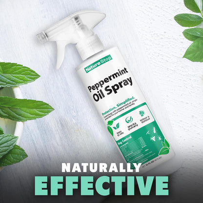 Peppermint Oil Insect Repellent Spray, Bug Deterrent for Indoor & Outdoor Use, 16 oz (475mL)