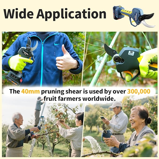 Electric Pruning Shears 40mm Compatible with Makita 18V Battery, Cordless Pruners for Gardening Heavy Duty Professional Electric Branch Cutter Tree Scissor 0.8''-1.6'' Adjustable Cutting(Only Body)