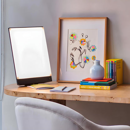 Northern Light Technologies Boxelite 10,000 Lux Bright Light Therapy Lamp – Full Spectrum UV-Free Sunlight Desk Lamp with Large Panel for Energy, Focus, and Alertness – Black