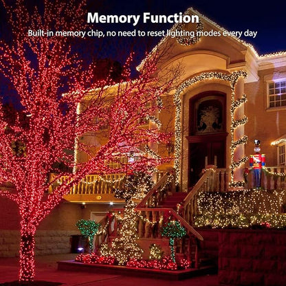 Brizled Red Christmas Lights, 78.74ft 240 LED String Lights, Mini Christmas String Lights Outdoor Connectable, 8 Modes Xmas Light Plug in Waterproof for Indoor Xmas Halloween Tree Party Garden Decor