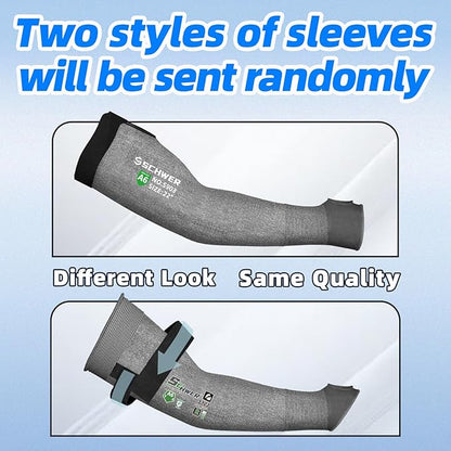 Schwer 2 Pairs AIR-SKIN ANSI A6 Cut Resistant Arm Sleeves for Men & Women High Risk Work, Non-PFAS Arm Protectors for Thin Skin and Bruising, UPF50+ UV Protection Cooling Gardening Sleeves for Farming