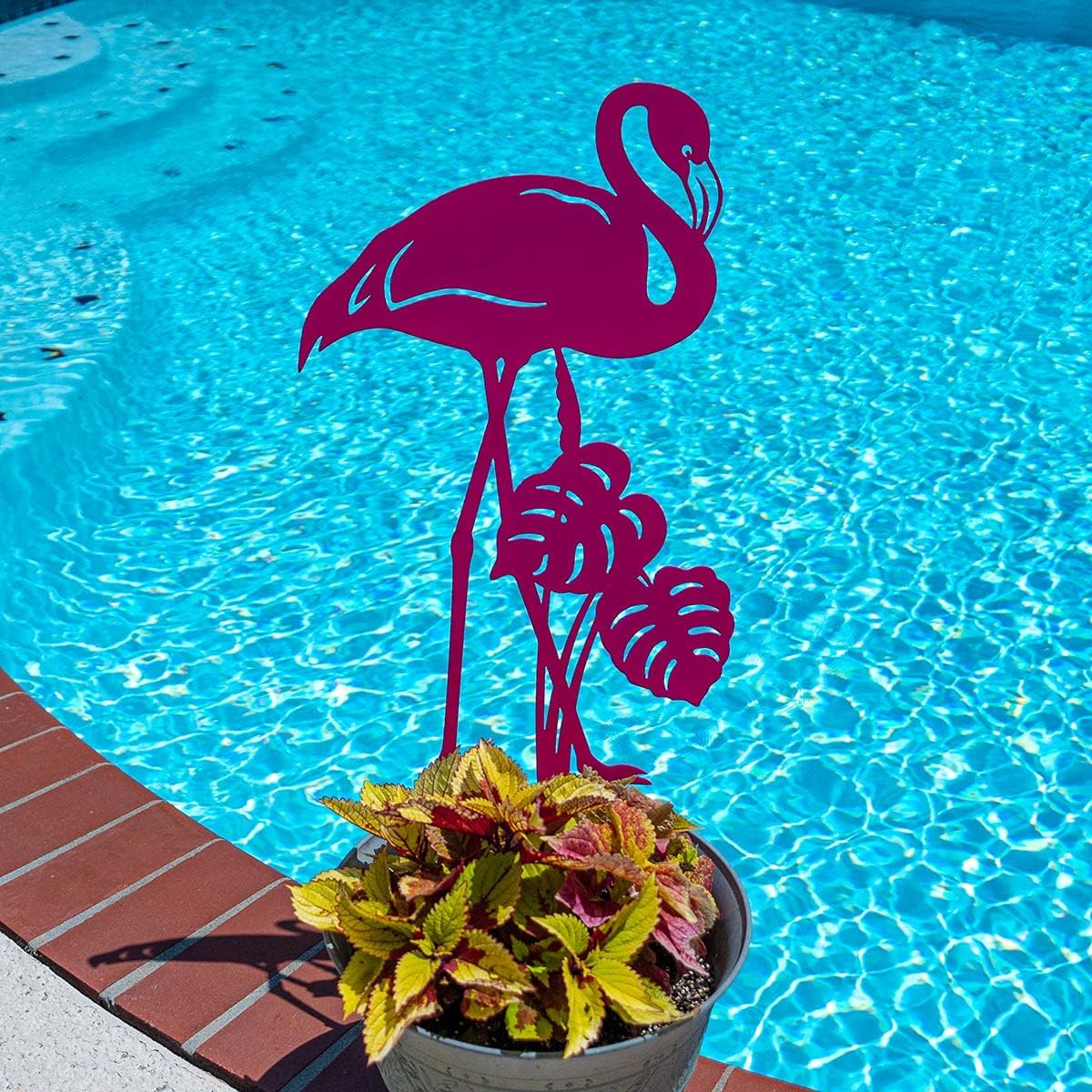 RealSteel Pink Flamingo Yard Decorations, Flamingo Gifts for Women, Yard Decorations, Pink Christmas Decorations, Front Yard Decorations Outdoor, Garden Statues