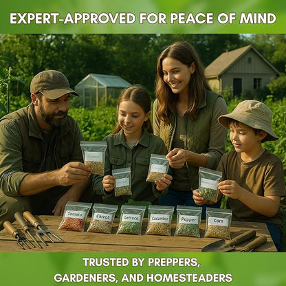 Garden Seeds Vegetable Variety Pack for Planting - Grow 125 Varieties of Heirloom Non GMO Quick Sprouting Veggies - Premium Seed Vault by Victory Gardens