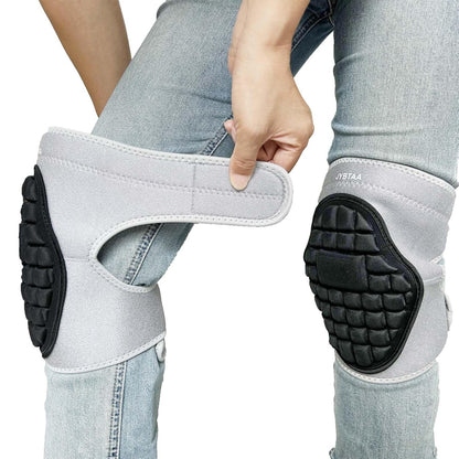 Gardening Knee Pads for Men/Women, Comfortable Keenpads for Weeding Landscaping Painting House Cleaning Scrubbing Floors, Adjustable Lightweight Soft Knee Pad for Outdoor/Indoors Work, Gray XL (1 Pair)