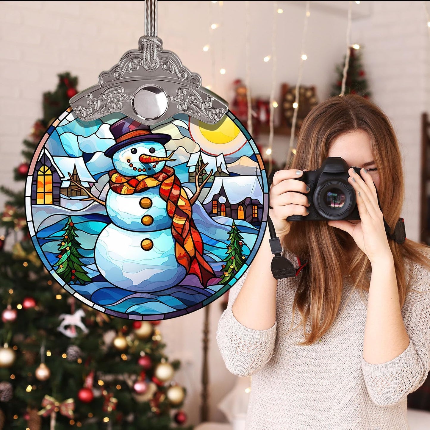 Snowman Christmas Ornament, Winter Gift for Xmas, Holiday Decor