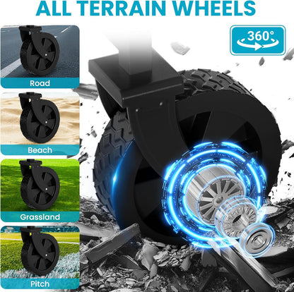 Collapsible Wagon with Tailgate, Wagons Foldable with 350lbs Capacity, Lightweight Portable Utility Wagon Cart for Shopping Camping Sports Garden (Black)