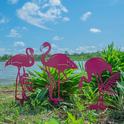 RealSteel Pink Flamingo Yard Decorations, Flamingo Gifts for Women, Yard Decorations, Pink Christmas Decorations, Front Yard Decorations Outdoor, Garden Statues