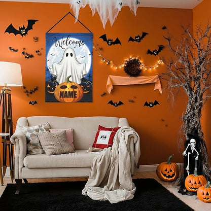 Custom Halloween Garden Flag for Outdoor Personalized Halloween Yard Flags Decor Customized Flag Add Your Own Picture/Text House Lawn Banner Double Sided Home Wall Decoration 12.5x18 28x40