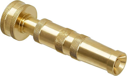 ATDAWN Brass Hose Nozzle, Heavy-Duty Brass Adjustable Twist Hose Nozzle, 2 Pack (4")