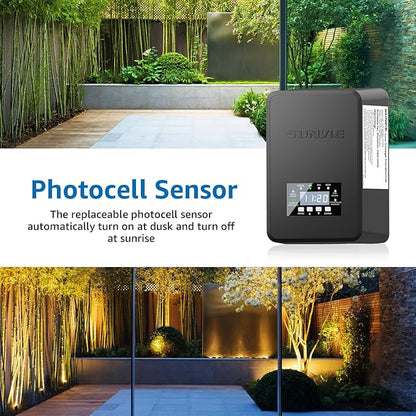 SUNVIE 12 Pack Low Voltage Landscape Lights with 300W Transformer 12-24V LED Landscape Lighting Kit 3000K Waterproof Aluminum Landscape Spotlights with Wire Connectors for House Yard Tree Garden