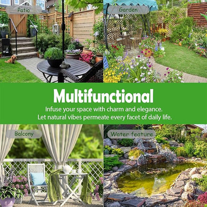 Carbonized Wood Outdoor Freestanding Fountain - Movable Vintage Hand Pump Cart, Plug-in Water Pump Electric Decorative Water Feature for Patio, Garden & Indoor Decoration