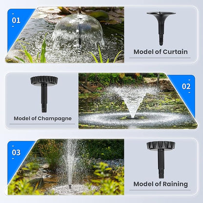 Anbull Pond Filter Fountain Pump, 660GPH 110V/50W Submersible Water Pump for Outdoor Ponds, All-in-One Pond Filter System with 5W UV-C Lamp for Clearing Pond Garden Fish Tank Aquarium