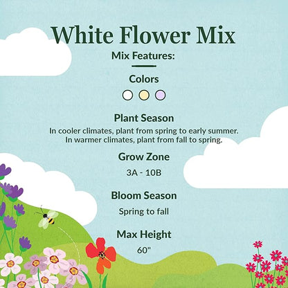 Ferry-Morse White Mix Bulk Flower Seeds, 1lb