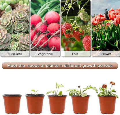 200 Pack 6 Inch Plastic Nursery Pots for Plants, Seedling Pots Succulent Pots Flower Pots with Drainage Holes, Come with 200pcs Plant Labels