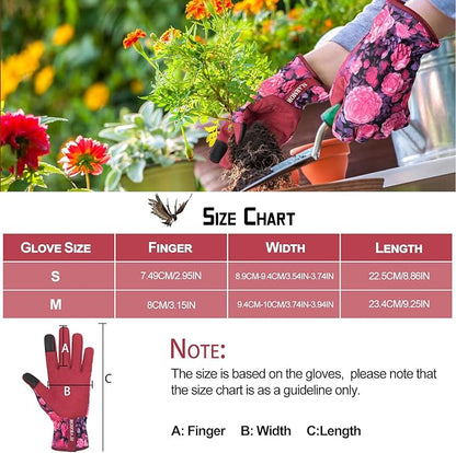 Leather-Gardening-Gloves for Women,Thorn-Proof Work-Gloves for Weeding,Digging,Planting,Pruning Yard garden Gloves