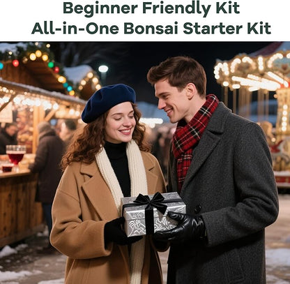 Bonsai Tree Kit for Beginners - Unique DIY Japanese Bonsai Trees,Crafts for Adults, Ideal Gardening Birthday Gift for Women & Men,Complete Indoor Plant Kit