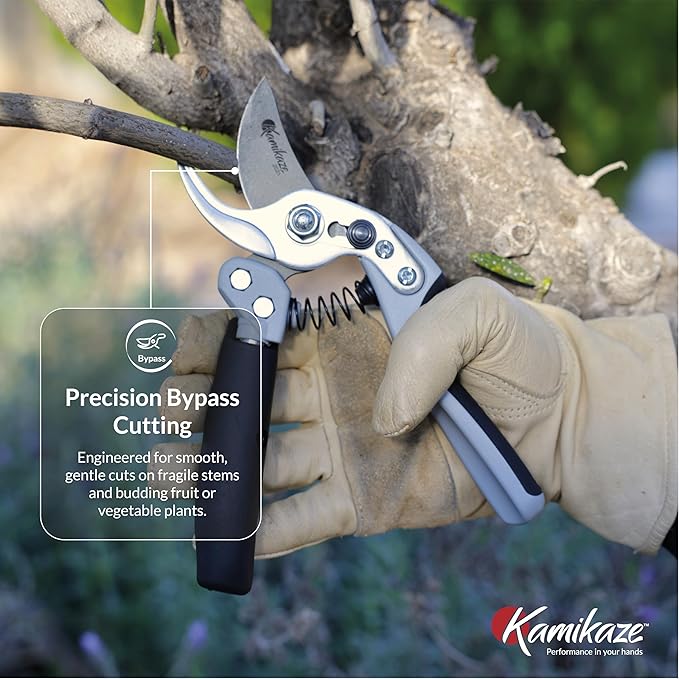 Heavy-Duty Professional Pruning Shears for Gardening, Featuring Ergonomic Rotating Handle to Reduce Hand Fatigue, SK5 High-Carbon Steel Blade, Cuts Branches Up to 0.8 Inch, Garden Clippers Shears