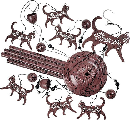 Outdoor Cats Wind Chimes Decoration - Mobile Cat Wind Catcher, Music Wind Chimes, Garden Wind Chime, Blessing Windchime, Kitten Wind Bells for Home, Balcony, Tree, Festival Garden Decor, Gifts for Mom
