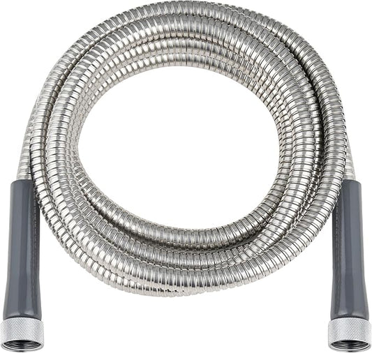 SKYWARD 304 Stainless Steel short Garden Hose 12 ft with Female to Female Metal Connector,Easy to Use & Store, Anti-Leakage Hose, High Water Flow (12ft)