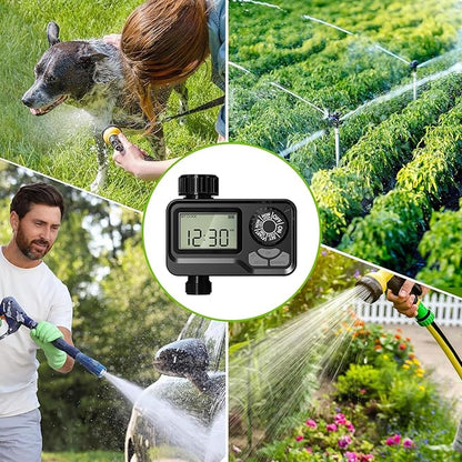 BN LINK Programmable Sprinkler Timer with Rain Delay – Waterproof Digital Water Timer for Garden Hoses, Manual & Automatic Irrigation System, 1 Outlet