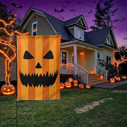 Custom Halloween Garden Flag for Outdoor Personalized Halloween Yard Flags Decor Customized Flag Add Your Own Picture/Text House Lawn Banner Double Sided Home Wall Decoration 12.5x18 28x40