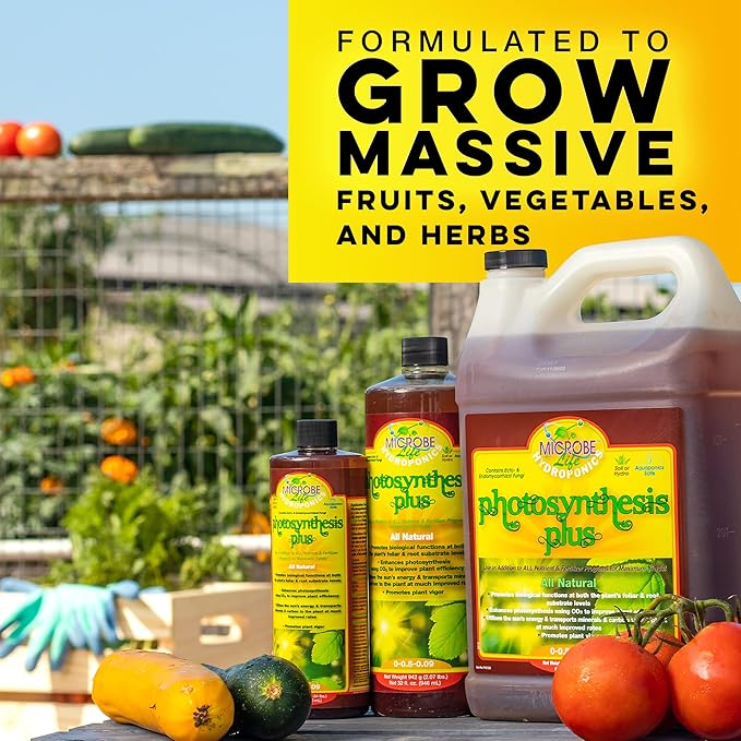 Microbe Life Hydroponics Premium Photosynthesis Plus to Grow Fruits, Vegetables, and Herbs, The Best Professional Big Bud Grow, Use with Any Feeding Systems Including Hydroponics or Soil, 2.5 Gallons
