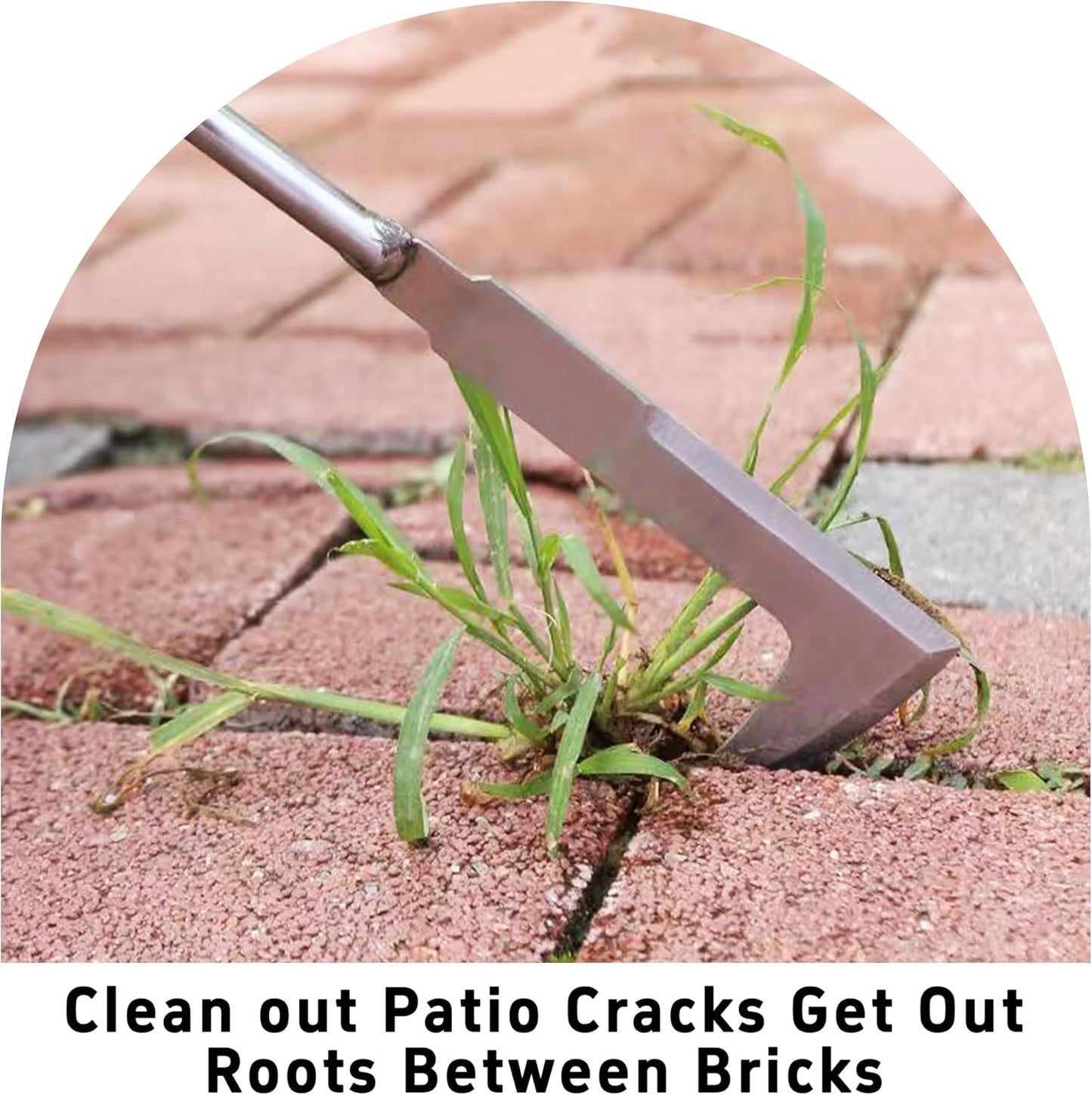 2PCS Garden Weeding Tool Set, Stainless Steel Weed Puller with Ergonomic Wood Handle, Heavy Duty Manual Hand Weeder Fork for Lawn, Farmland & Patio, Deep Root Removal Tool