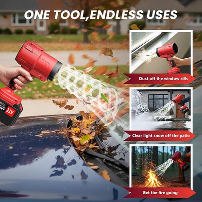 Electric Leaf Blower Cordless with 2*4500mAh Batteries and Charger,1,500,000RPM High-Speed Brushless Motor, 685CFM Battery Powered Handheld Leaf Blower,Lightweight Turbo Blower for Yard, Patio,Garage