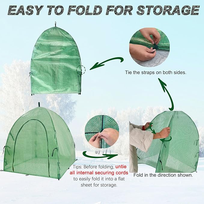 40″*40″*31″ Winter Plant Warm Covers - Raised Bed Cover, Garden Row Accelerator, Warm Tent Freeze Protection Humidity Domes for Germination, Seedling Propagation Protecting Plants from Animals 2 PCS