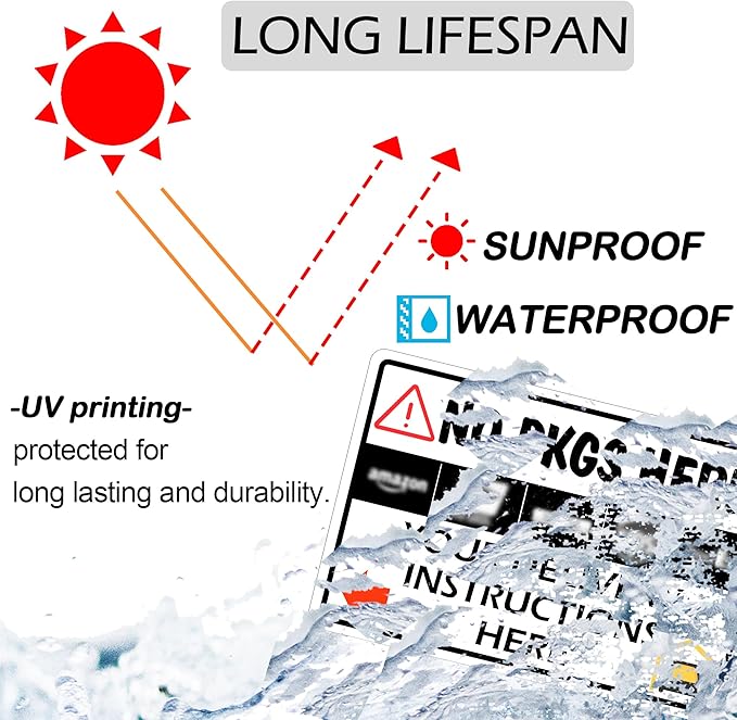 Custom Metal Delivery Sign for Packages, Waterproof Personalized Leave Packages Sign for Home, Leave Your Delivery Instruction on Signage (white, 20"x14")