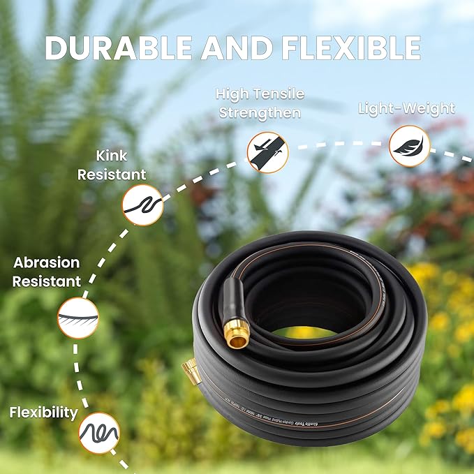 Giraffe Tools Leader Hose 10ft x 5/8", Short Water Hose Heavy Duty for Hose Reel, Lightweight, Flexible with Female Female Fittings
