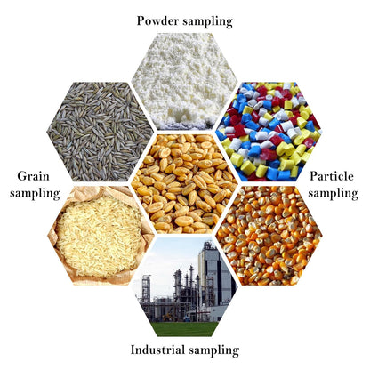 Powder Sampler, Stainless Steel Three Zone Grain Probe Sampler, 39 in. Length x 1 in (3slots)