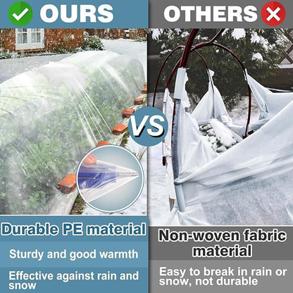 Alphatool Greenhouse Cover Plastic Sheeting - 10 x 50 ft Plant Covers Freeze Protection, Frost Cloths for Outdoor Plants, Clear Floating Row Cover for Outdoors Garden Plants Vegetables Crops