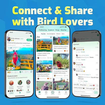 Smart Hummingbird Feeder with Camera Solar Powered, AI Identify, Instant Notification, Leakproof & Ant Moat, Outdoors Hanging, Idea Gift for Bird Lovers (20 oz)