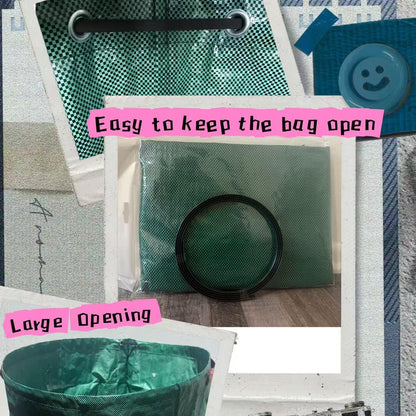 JKKGS Yard Waste Bags (3-Pack, 72 Gallons, H30 x D26 inches), Reusable, Heavy Duty Collapsible Standable Garden Lawn Leaf Bags and Trash Bags for Debris, Grass, Recycling, Camping, Parties, Laundry