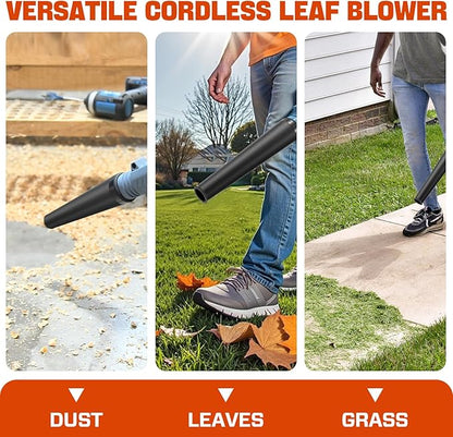 SENIX 20V Cordless Leaf Blower, Electric Blowers with Brushless Motor, 3 Variable Speed Modes, 75 CFM and 180 MPH, 2.5Ah Battery and Charger Included, Lightweight Leaf Blowers for Lawn Care (BLX2-M)