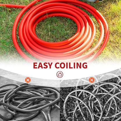 Garden Hose 25 ft x 5/8” Hot/Cold Water Hose,-50°F to 190°F,Burst 600Psi Flexible & Lightweight Upgraded Rubber Hoses,3/4” Solid Fittings for All-weather Outdoor Lawn & Garden