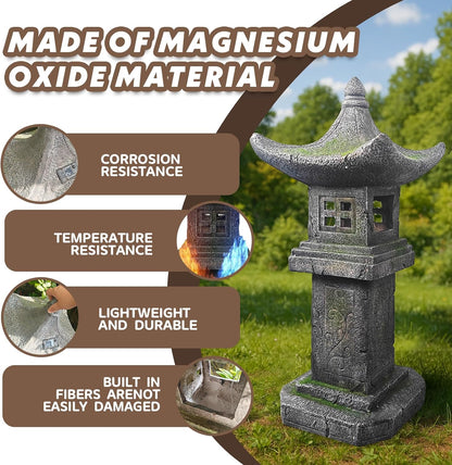 Solar-Powered Pagoda Lamp