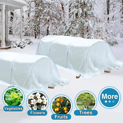 Alphatool Plant Covers Freeze Protection - 10 ft x 12 ft Frost Cloths Blankets for Outdoor Plants, 1.0oz/yd² Non-Woven Fabric Floating Row Cover, Thick Garden Covers for Raised Beds