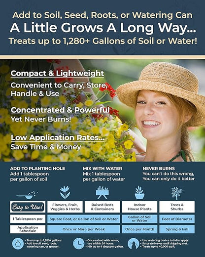 Organic Plant Magic - Truly Organic™ Fast-Acting Soluble Plant Food: All-Purpose Fertilizer Concentrate for All Flower Vegetable Herb Fruit Tree Shrub Container Garden & House Plants [20 lb Bucket]